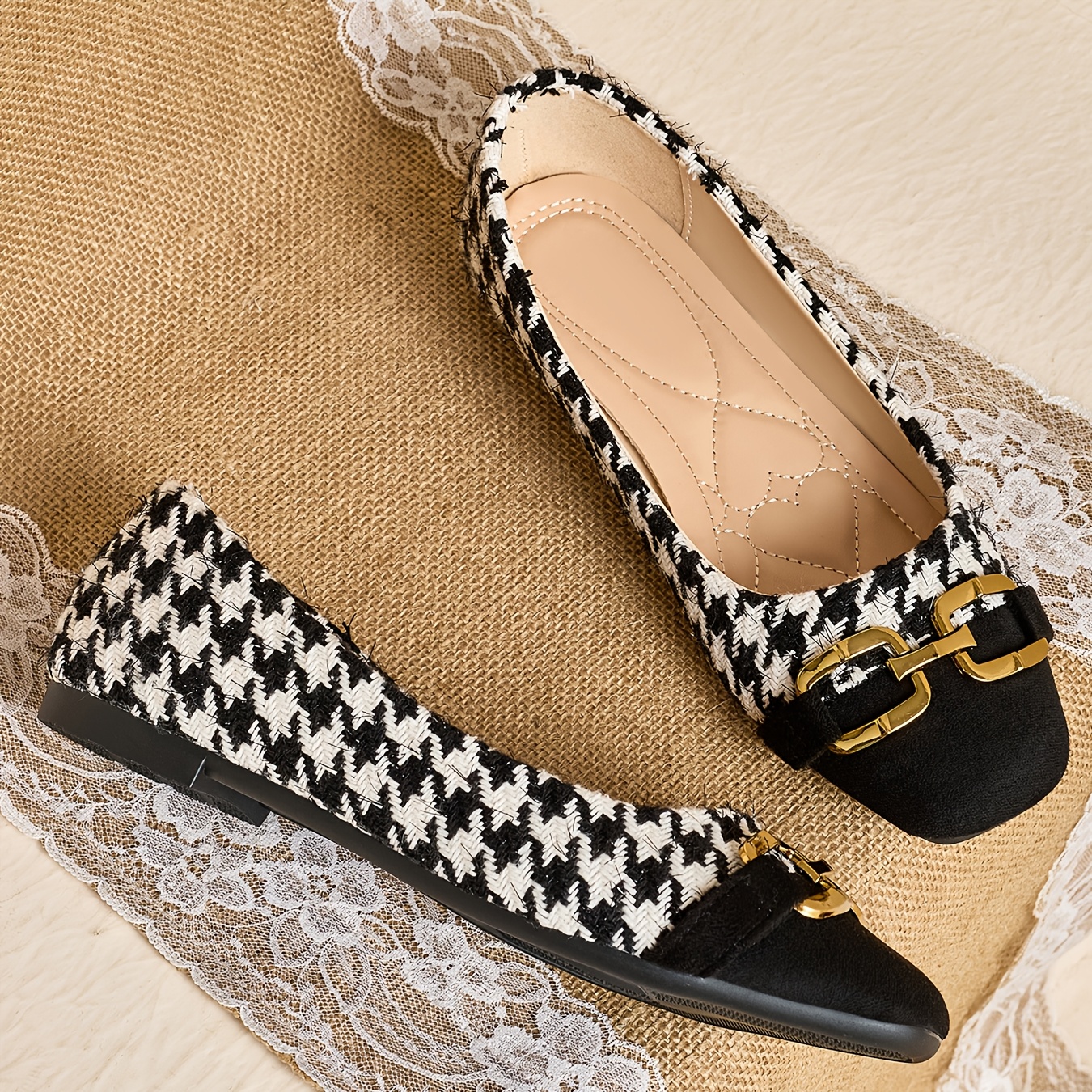 Women's Square-Toe Flat Shoes, Soft-Soled Loafers