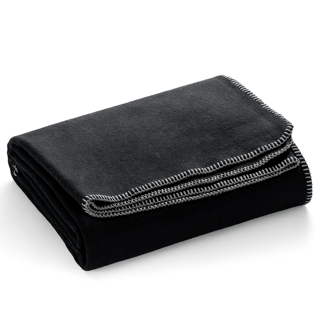 TEMU 100% Blanket, 62" X 86", Warm, Thick, Washable, Great For Camping, Outdoors, Sporting Events, Survival Kits