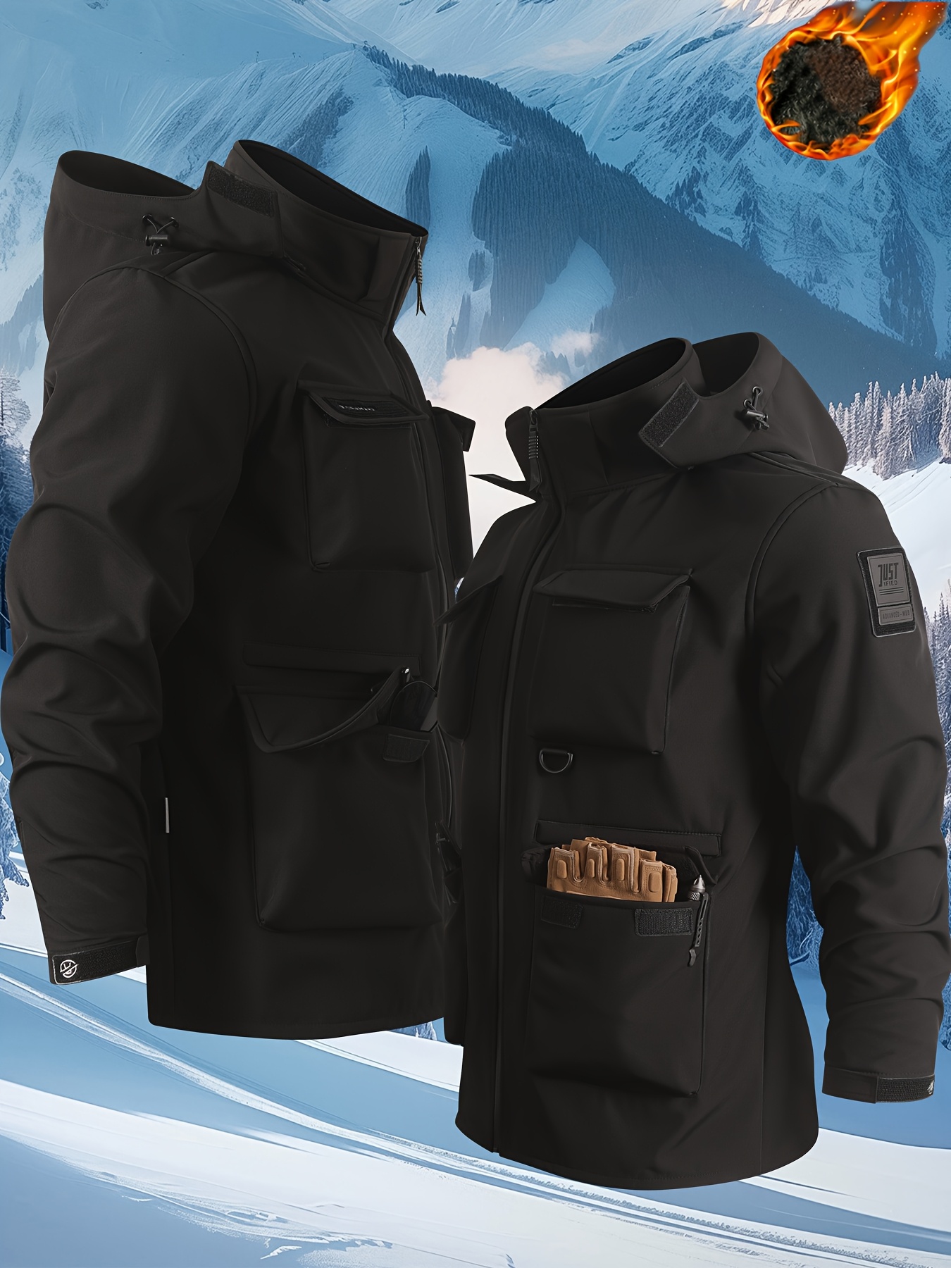 2pcs Outdoor Casual Windbreaker Set for Autumn/Winter