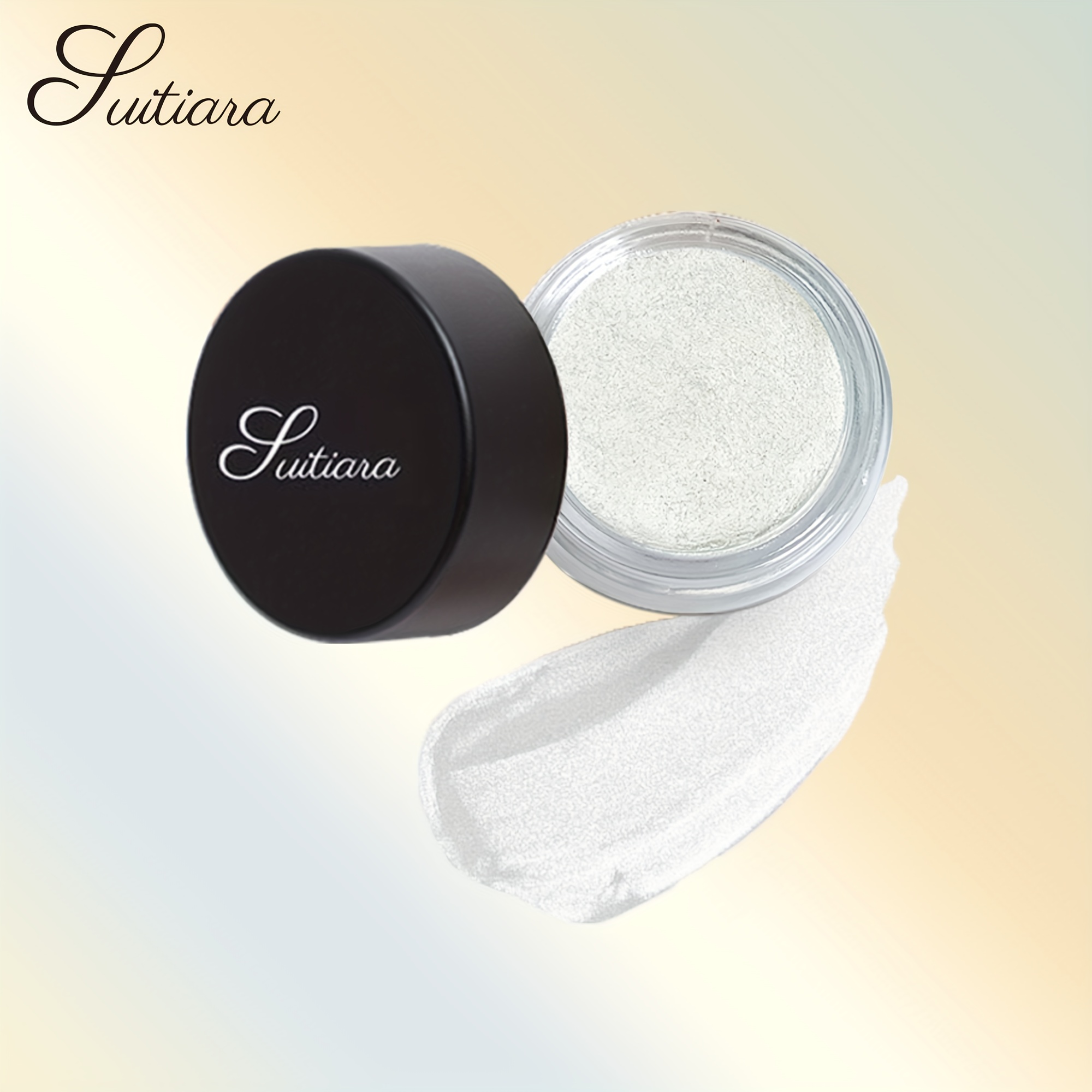 Image of 1pc Stardust Silvery Jelly Eyeshadow With Metallic Shimmer Finish, Long-lasting Waterproof And Eye Makeup, Smooth And Texture, Ideal For Highlighting, , And Bridal Looks, Easy To Apply And Blend, Gift