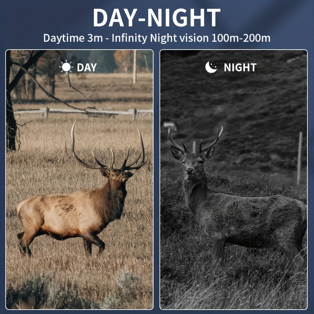 hd night vision device infrared night vision device night observation telescope with 2000mah battery photos videos 3 inch lcd large screen wide field of view suitable for outdoor observation sports exploration party recording perfect gift Product details 3