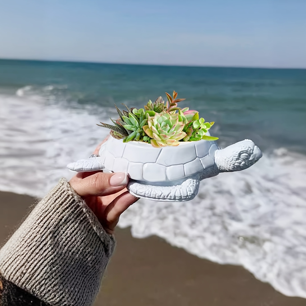 

Moule en Silicone Réutilisable en Forme de Tortue pour Succulentes, Artisanat en Résine Époxy, Porte-Bougies & Boîtes de Rangement - Outil de Coulée Durable pour Béton et Gypse