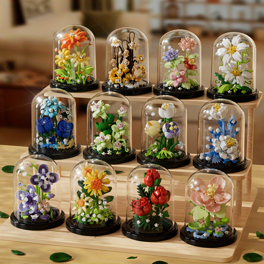 diy flower building blocks set romantic proposal decor - Temu