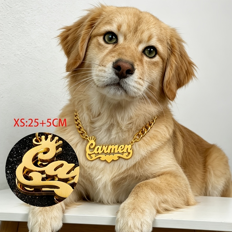 Custom Minimalist Double-Layer Name Dog Necklace