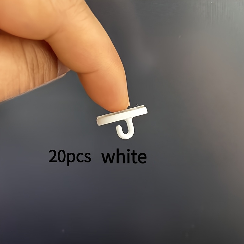 TEMU 20pcs No-drill Ceiling Hooks, Mini Adhesive Hooks, Transparent Invisible Hooks, Or White Hooks, Ceiling Hooks For Lanterns And Roof Lights,