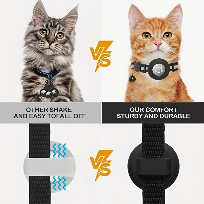 1pc compatible for   airtag case suitable for cat collar dog collar protective cover soft cover with airtag holder for collars up to 0 6 inch fits for small pets puppies collar airtag device not included Product details 6