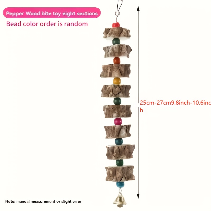 Chewable Hanging String Puzzle Toy For Parrots - Colorful Beads & Bells Bird Cage Accessories, Mental Stimulation & Foraging Enrichment For Small To Medium Birds, Bird Accessories