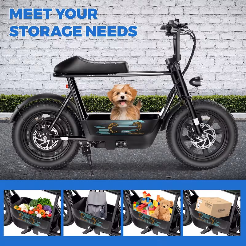 adults electric scooter electric off road scooter 350w fat tires 20 mph 17 36v 5 2ah large battery with lcd display and brakes with seat and basket 300lbs Product details 3