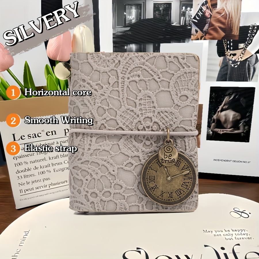 TEMU 1pc Mini Leather Notebook Pocket Sketchbook, Mini Vintage Cute Kawaii Portable Daily Planner Organizer, Travel Supplies For Halloween,