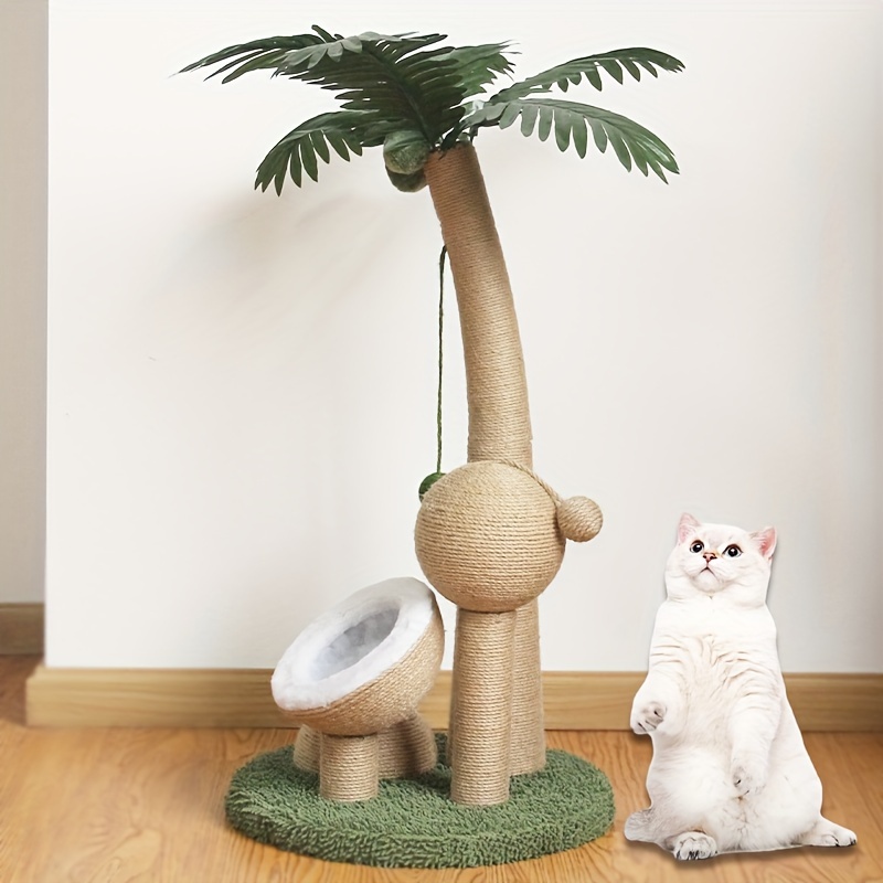 Cat Climbing Tree with Coconut Palm & Scratching Post