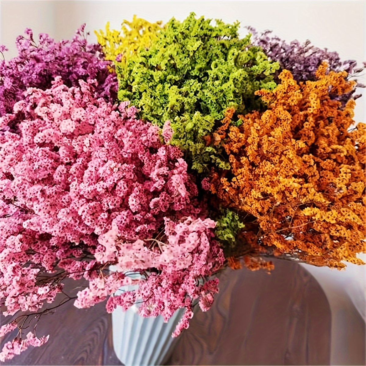 Boho Style 100pcs Dried Flower Bouquet, Lavender and Gypsophila, for Vase, Home Decor, Wedding, DIY Crafts, *