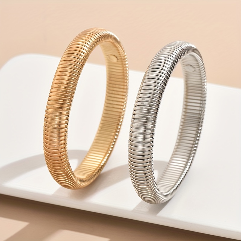 2pcs Stretch Wide Bracelets for Women