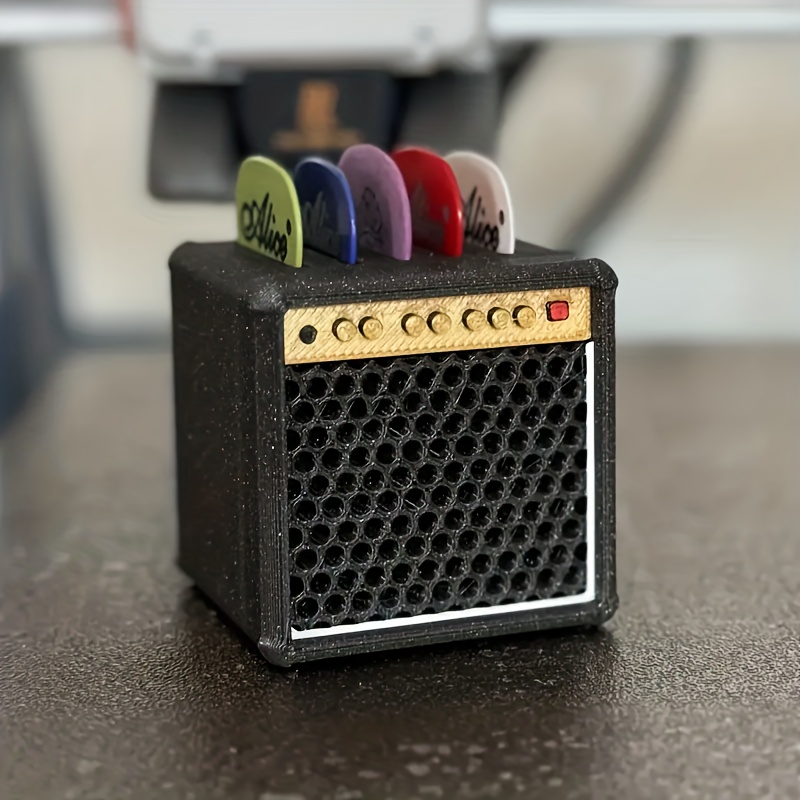 6 guitar pick holders vintage amplifier guitar pick holder portable guitar pick holder gift for   christmas gift 1 amplifier 5pcs random color guitar picks