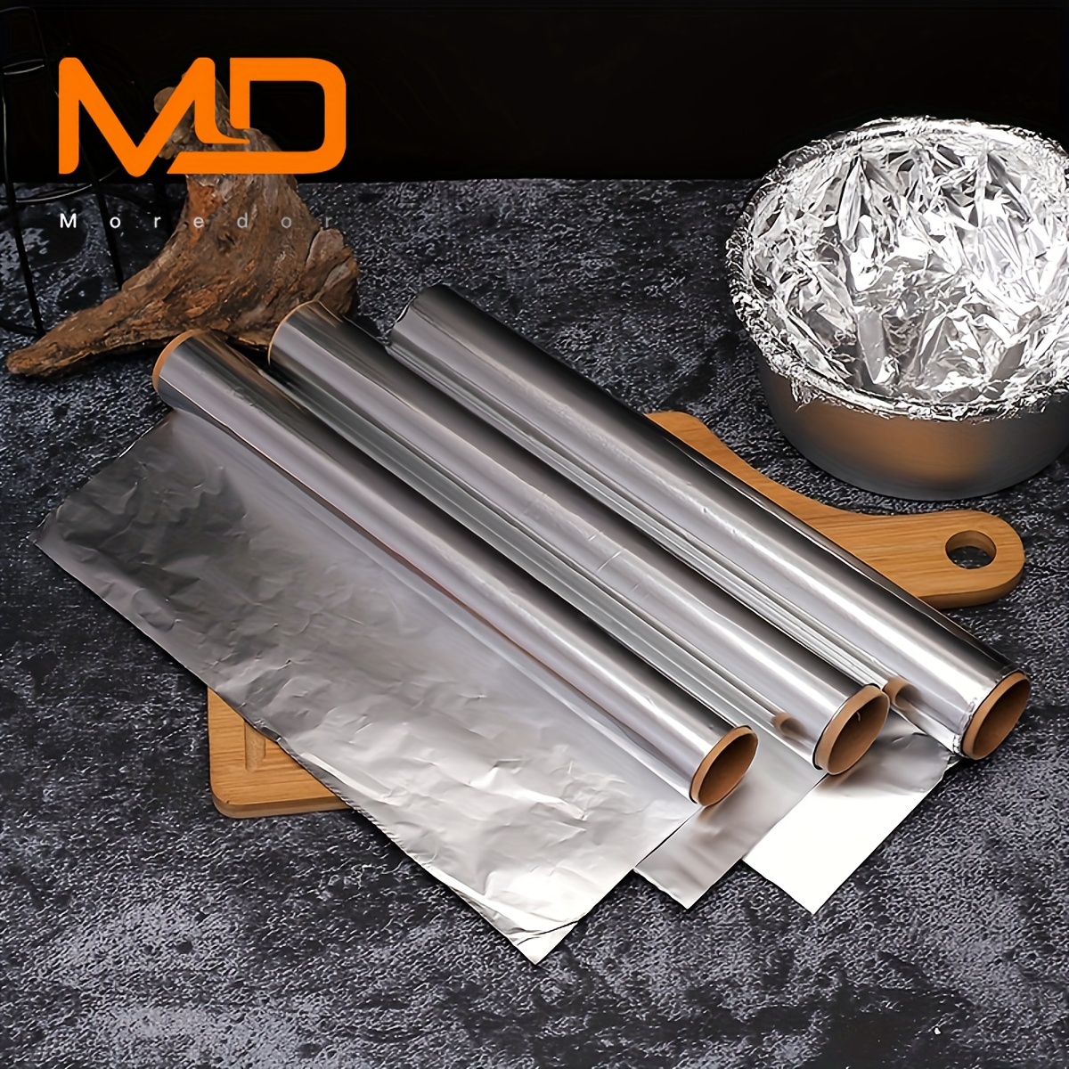 

Non Stick Foil Aluminum Roll- Refill- Baking- Standard Tin Sheet Cooking- Grill Foil, Strong Food Grade Aluminum Foil, 12 Inches