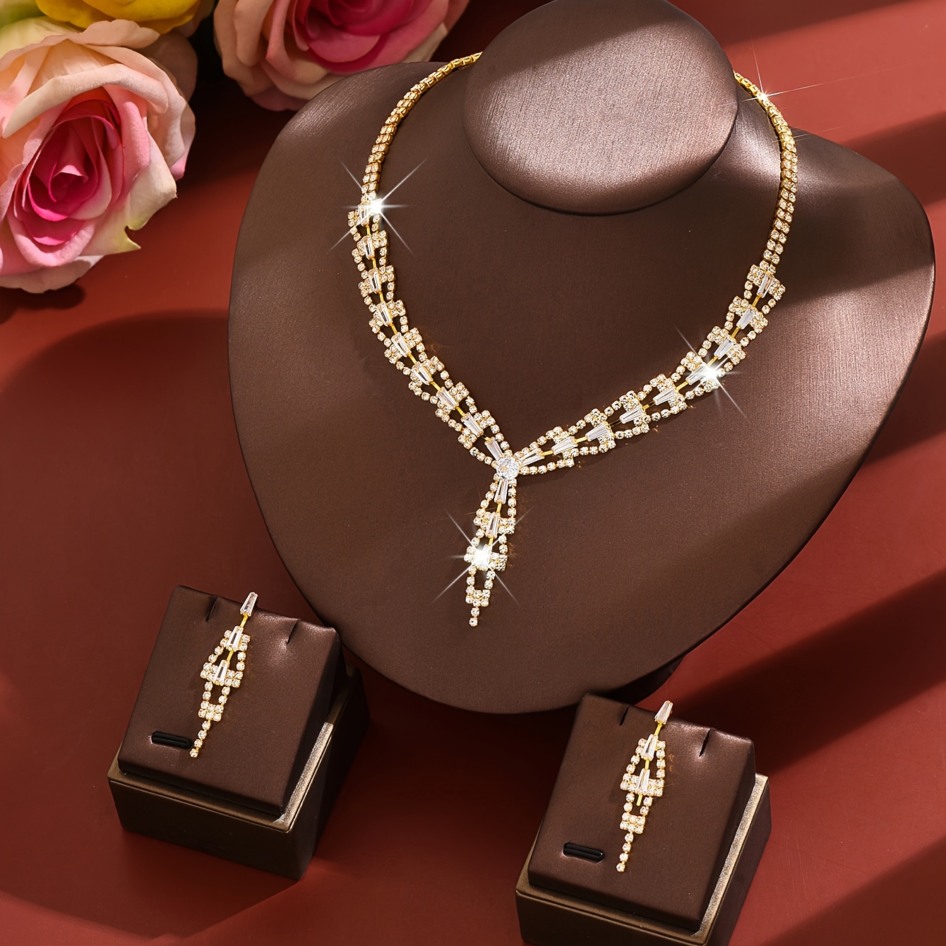 Chic Tailored Embellished Jewelry Set for Wedding Receptions