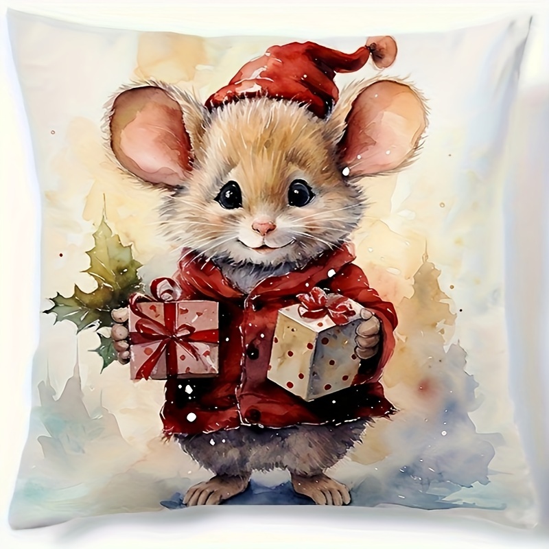 

Housse de Coussin à de Souris Mignonne sur le Thème de - de , Fermeture Éclair, Lavable en , Housse de Coussin Décorative Polyvalente et Chambre - 1pc (Coussin Non )