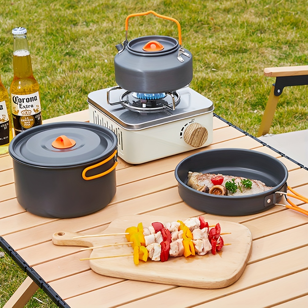 10pcs non-stick camping cookware set