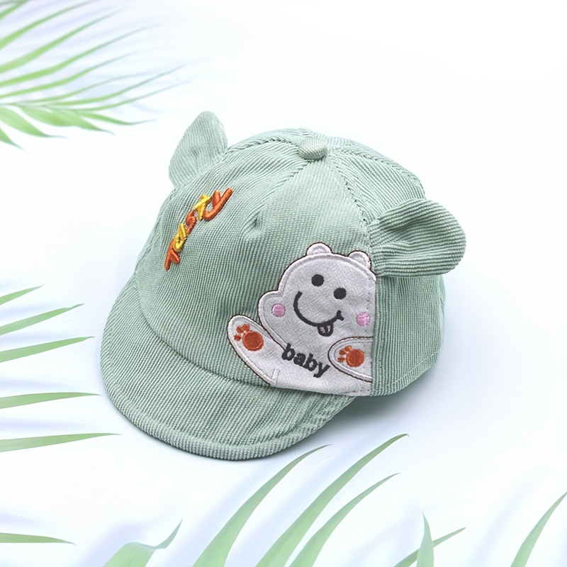 

Adorable Sweet Ears Baseball Cap For Boys Girls, Creative Trendy Cartoon Dino Hat, Autumn & Spring Warm Hat, Perfect Gift