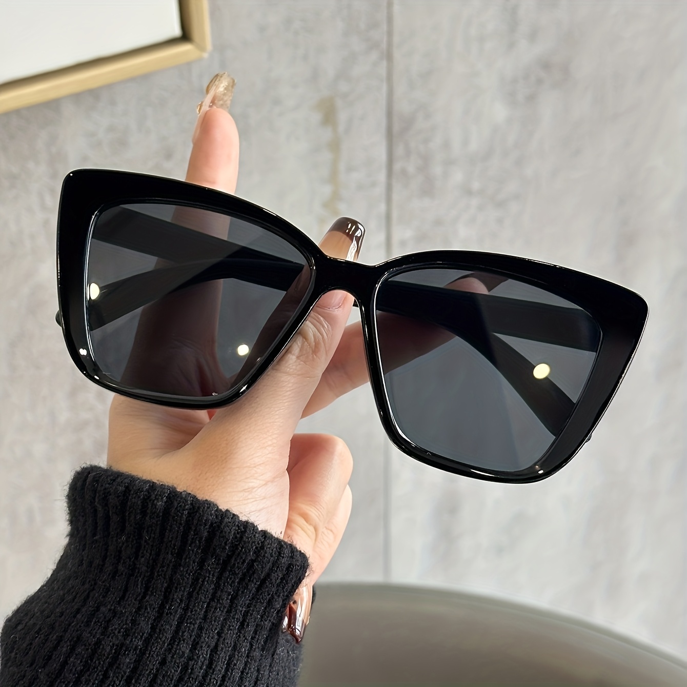 1 Pair Women's/men's Geometric Retro Anti- Classic Glasses With 400, Fashionable Gift For , High-end Street Style, Beach Party, Fishing, Outdoor, Riding