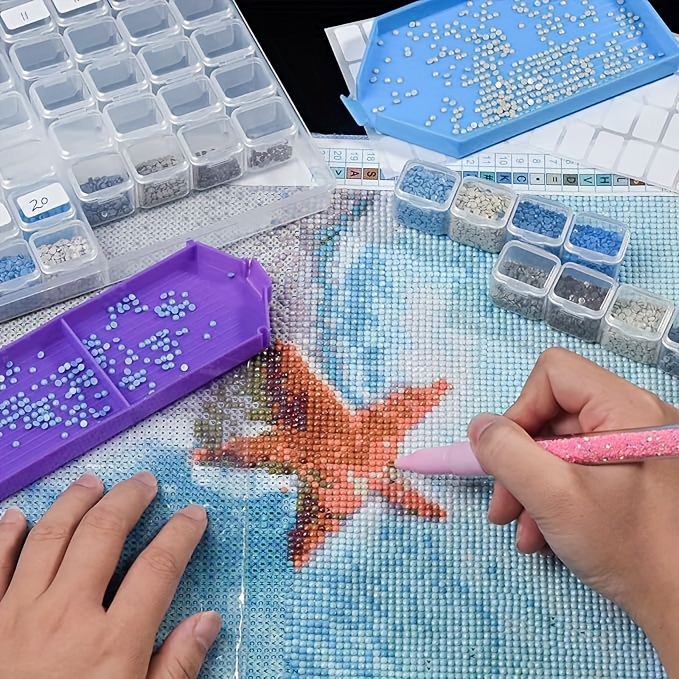   органайзер для украшений с застежкой-кнопкой, прозрачный пластиковый контейнер для хранения серег с съемными сетками для бисера, таблеток, поделок своими руками, украшений и инструментов, 28 56 отделений, против окисления, портативный контейнер, детали 3