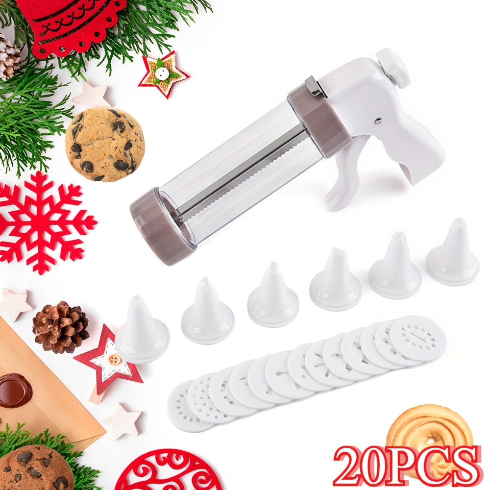 

20pcs Cake Decorating Set With Stainless Steel Nozzles - Versatile Baking Tool For Cookies, Biscuits & Pastries