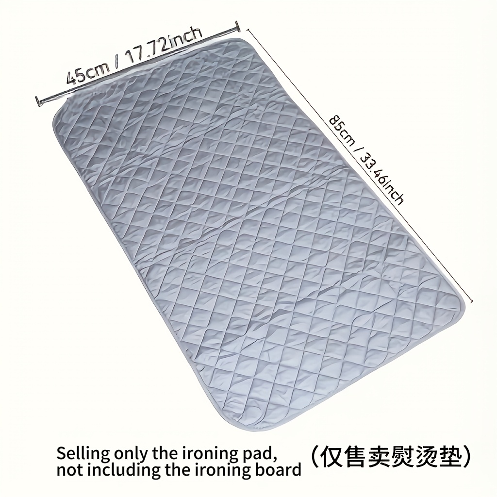 1pc Thickened Silver Ironing Mat | Foldable Portable Gray Ironing Pad For Home, Travel, Hotel, Dormitory Desktop Use, No Electricity Required