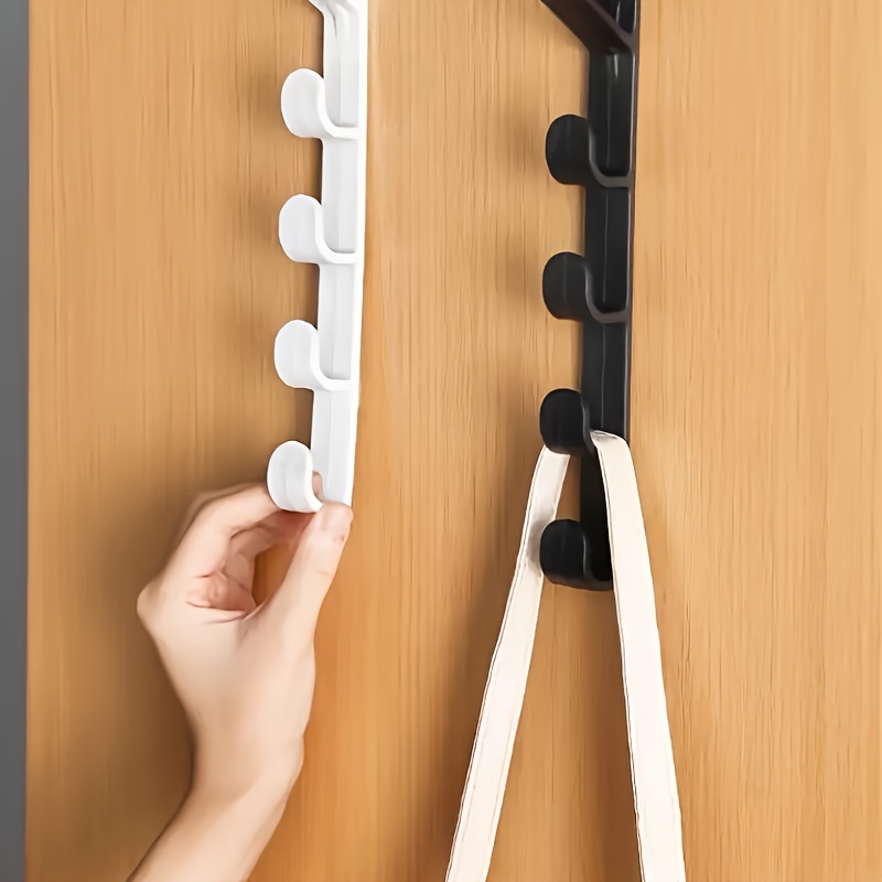 4-Piece Set of 5-Hook Door Hook Back Bag Organiser