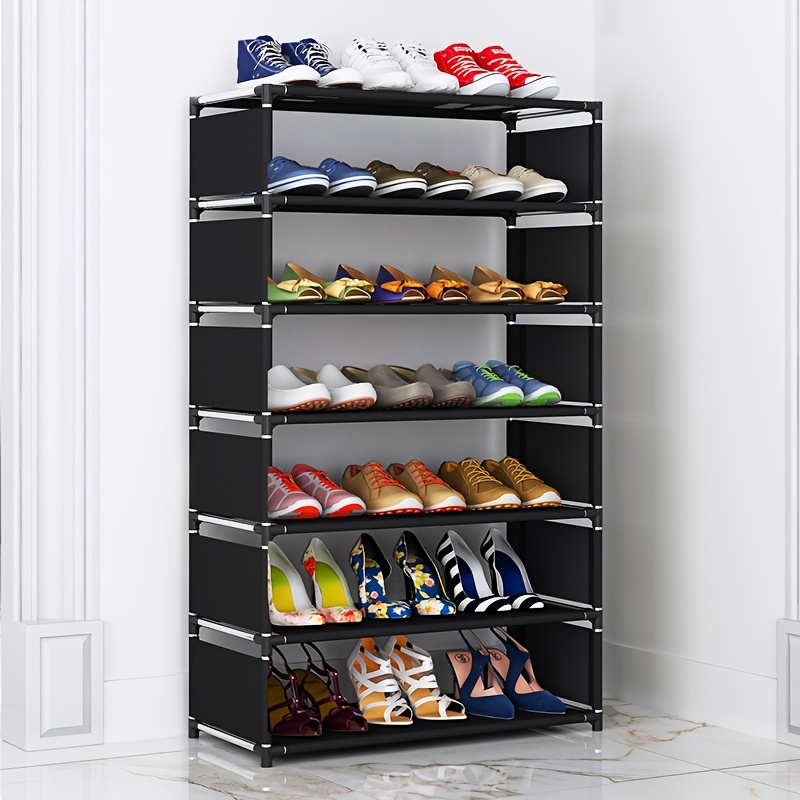 detachable dust proof non woven shoe rack simple household shoe rack organizer   shoe rack suitable for home bedroom and   cabinet wall multi functional storage organizer details 4