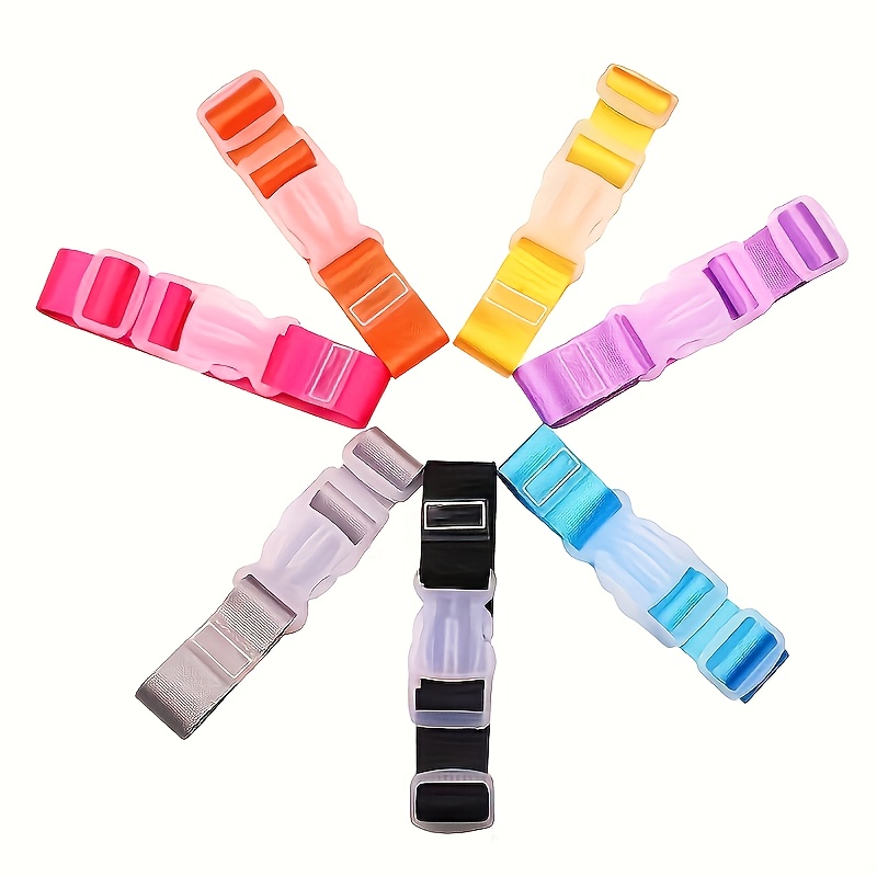 TEMU 5pcs Colorful Luggage With Travel Portable Device, Adjustable Luggage Buckle, Luggage Travel Accessories, Easy To Carry, Car Travel, Outdoor,