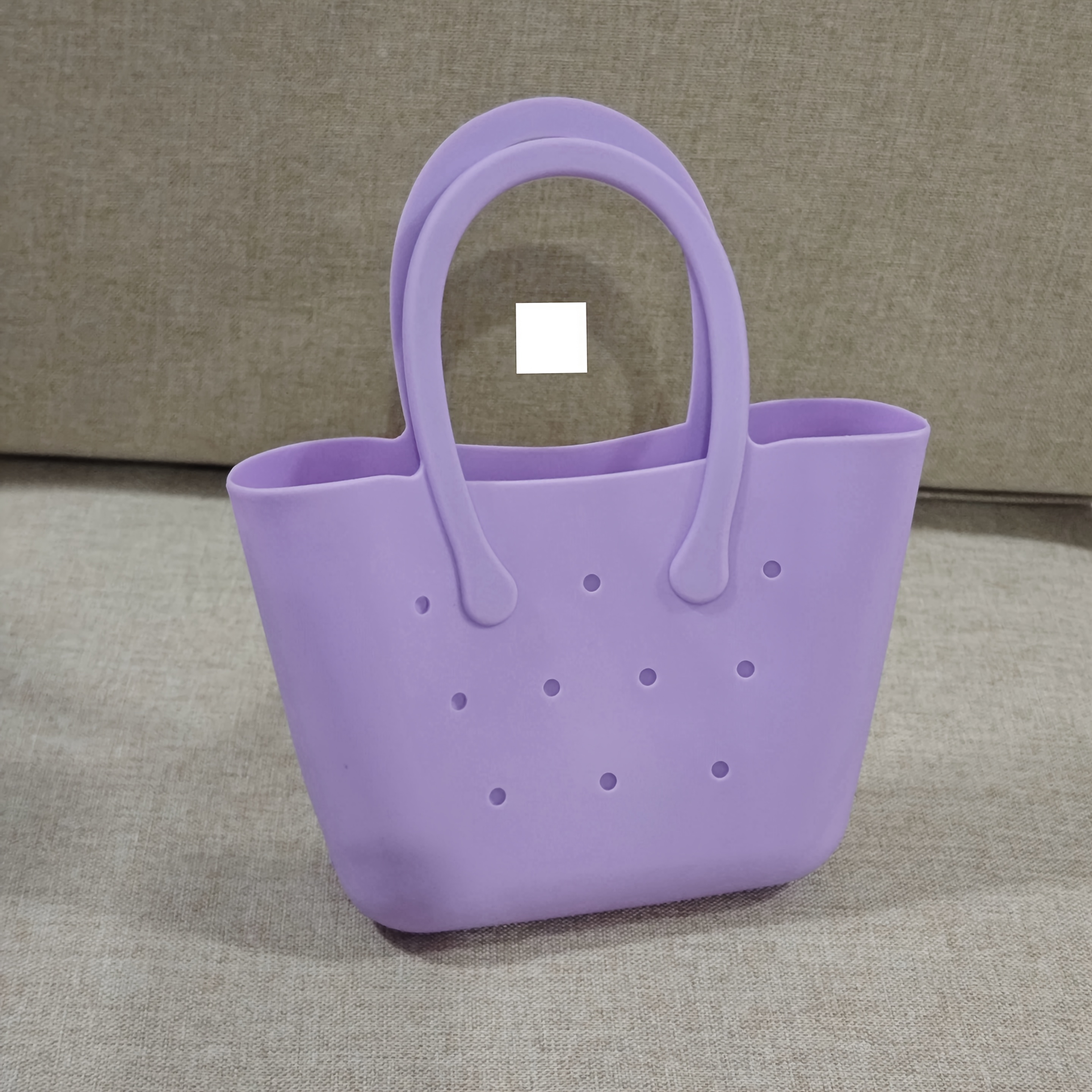 TEMU Silicone Beach Bag, Solid Bag, Suitable For Beach , Diy Grid Bag, Fashionable Small Handbag, Summer Women's Handbag, Summer Fashion Bag,
