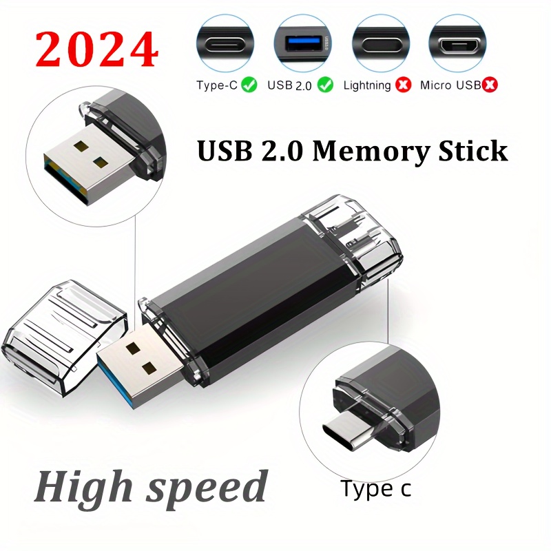 

Hi-speed Usb 2.0 Type-c Usb Flash Drive Otg Pen Drive 4gb 128gb Usb Stick 2 In 1 High Speed U Disk Storage Stick