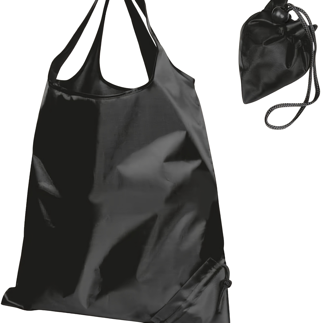 E-shop Wiederverwendbare Dreieckige Einkaufstasche mit Kordelzug - Langlebiges Nylon, für Lebensmittel, Strand und Picknick - Kompaktes & Leichtes