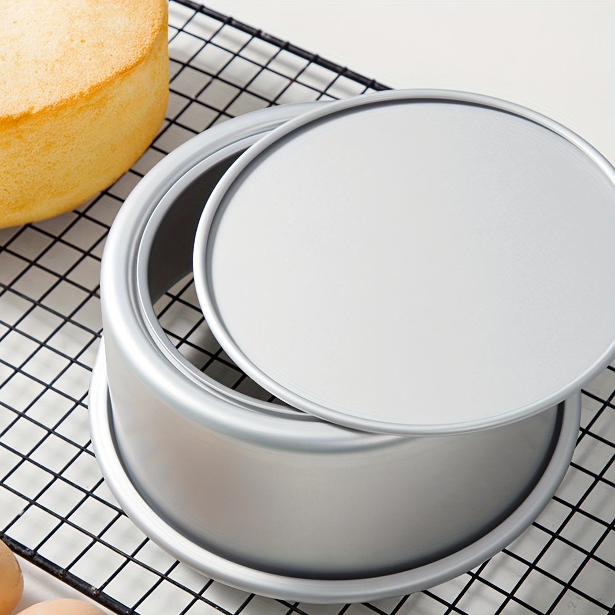 универсальный набор алюминиевых форм для торта с съемным дном, безопасен для духовки, идеально подходит для приготовления чизкейков, муссовых тортов, подходит для домашнего и коммерческого использования, размеры 4, 6, 8, 10, детали 4