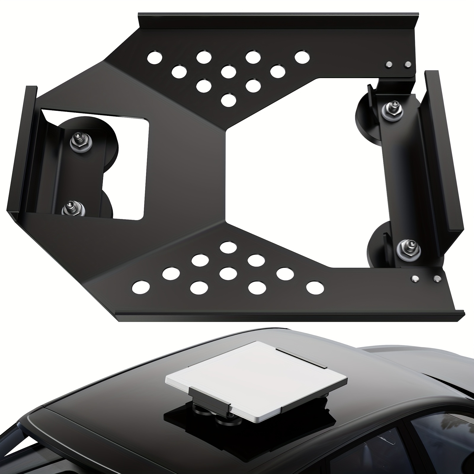 TEMU For Starlink Mini Mount, Magnetic Starlink Mini Car Suction Cup Accessories Truck Rv Flat Rack Roof Sunroof Kit Boat V4, For Camping, & Extreme (black)