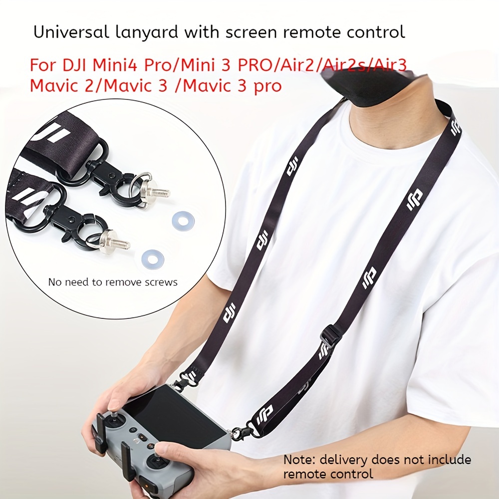 polyamide neck strap lanyard with   hook for dji     screen compatible hands free accessory kit for   3   3 mini 4 pro   3 no battery included details 0