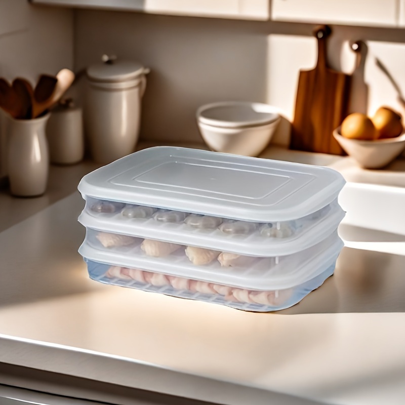 

1pc Plastic Storage , - Meat Box, Reusable, -washable, Rectangular For Refrigerator Organization, Vegetables, , Buns, Fruits