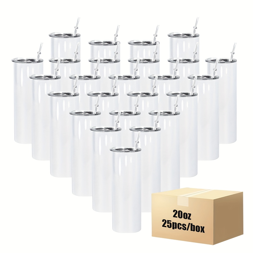 25pcs 20oz straight stainless steel double wall insulated - Temu