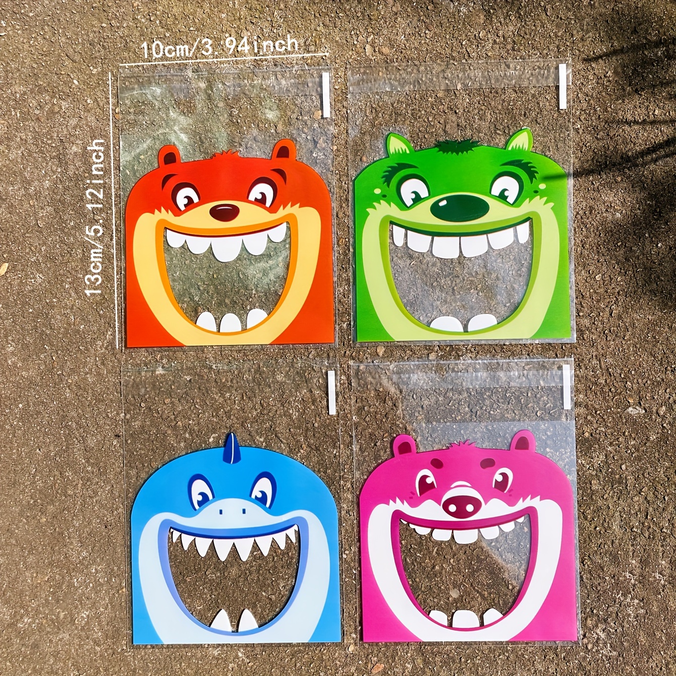 Cute Cartoon Big Mouth Printed Opp Bag Small Gift Decoration - Temu