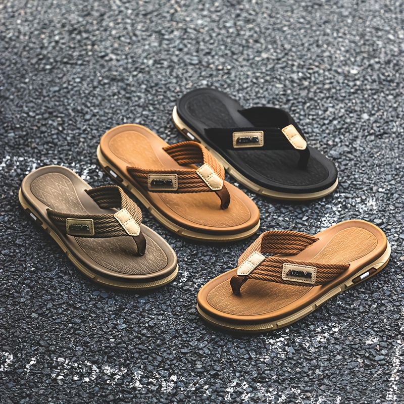 mens durable   summer anti slip casual beach outdoor mens outerwear soft soled beach slip on sandals
