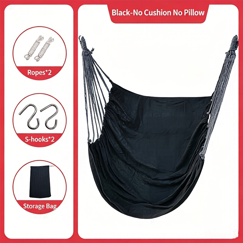 TEMU Portable Outdoor Hammock, Hanging Chair, With Hanging Chair, Sturdy Fabric Hanging Chair, Comfortable And Durable Hanging Chair, Very Suitable