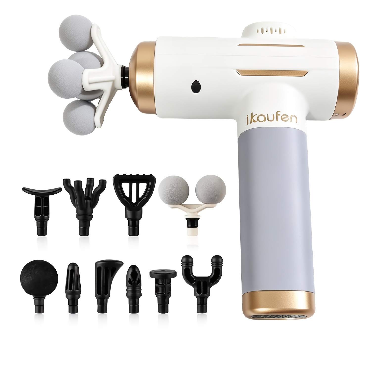 5-ball Massage Head Cupping Gun With10pcs Replacement Massage Heads, 99 , Multi- Massage Head Wireless Portable Massager, Suitable For Athletes, Office Workers, Home Gym Use, Massager Gun