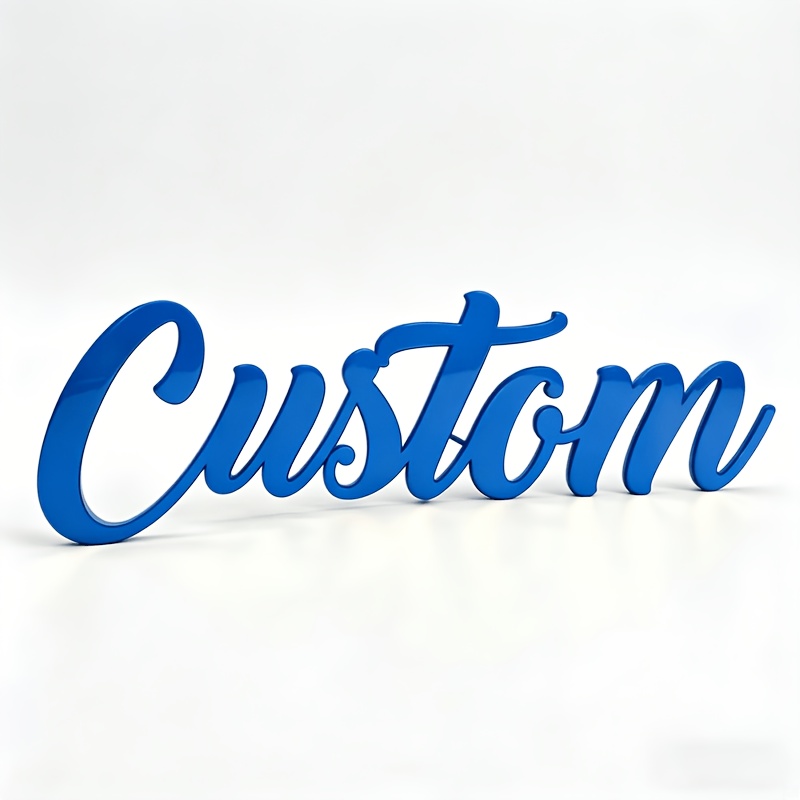 TEMU [2d Flat] 1pc Custom 9cm Acrylic Nameplate, Custom Letter Stickers, Easy Design For Bedroom Decoration, Wedding And Party Background Decor For