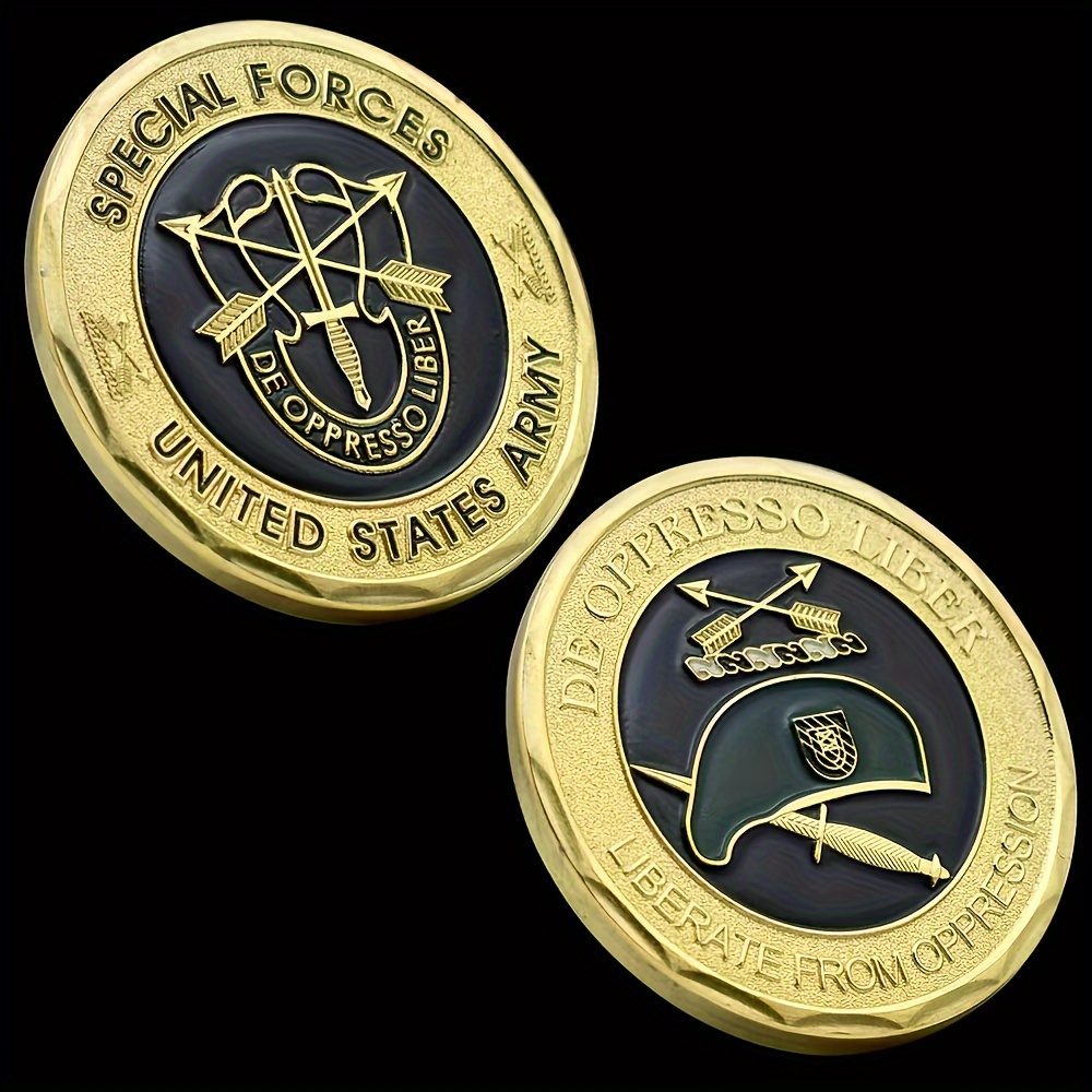 

Challenge Coin, Iron Collectible Military Novelty Coin, Golden , Commemorative Gift For 14+