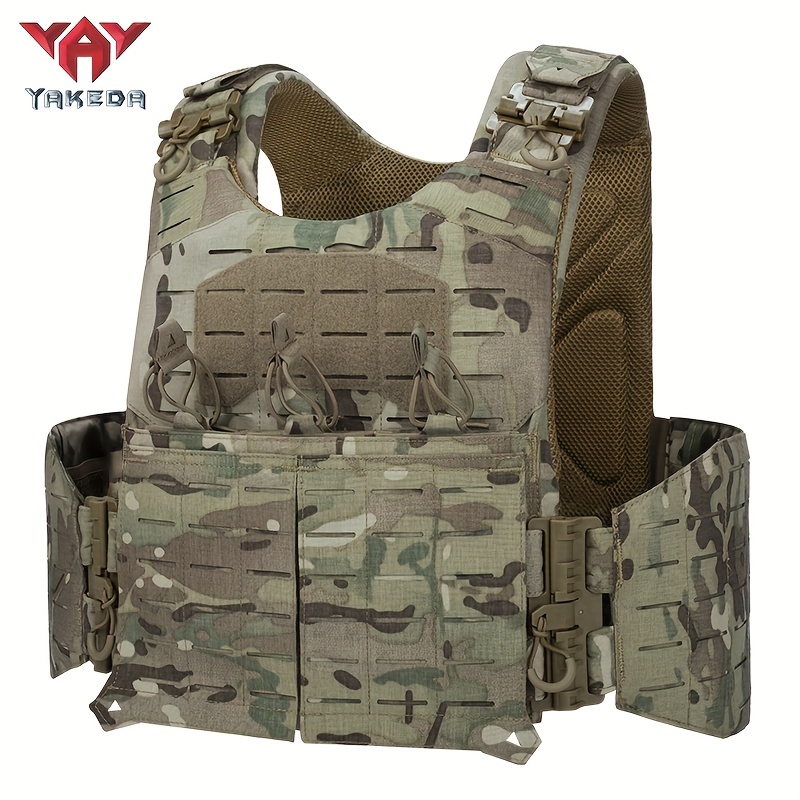Tuxapo Tactical Vests For Men Quick Release Laser Cutting Molle Adjustable Cosplay