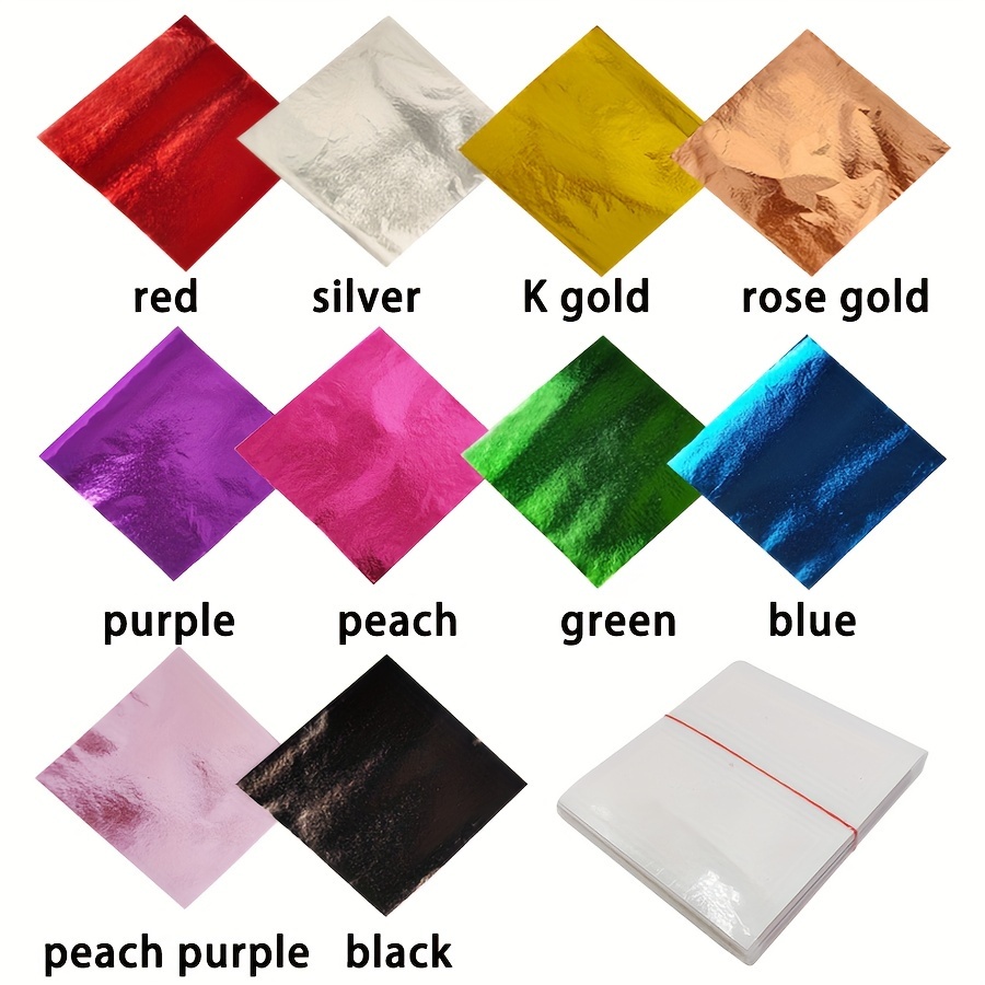 TEMU Chunse Sheet Set Of 10 , , And -to-use Colored Foil Sheets For Art, Phone Cases, And Diy Projects