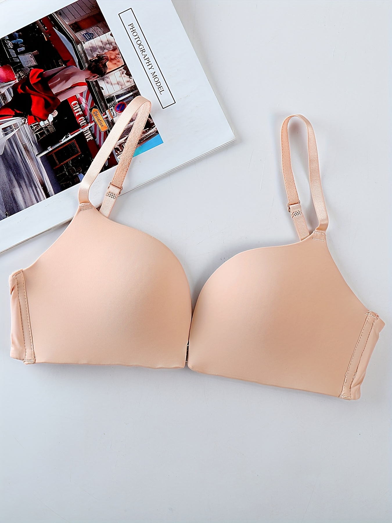 Push Up Comfy Lift Bra Front Buckle Anti-Sagging Bra Top Women's Bra  Adjustment Breathable Bra Comfort Full Cup Lingerie (Color : Front Style  3-B, Cup