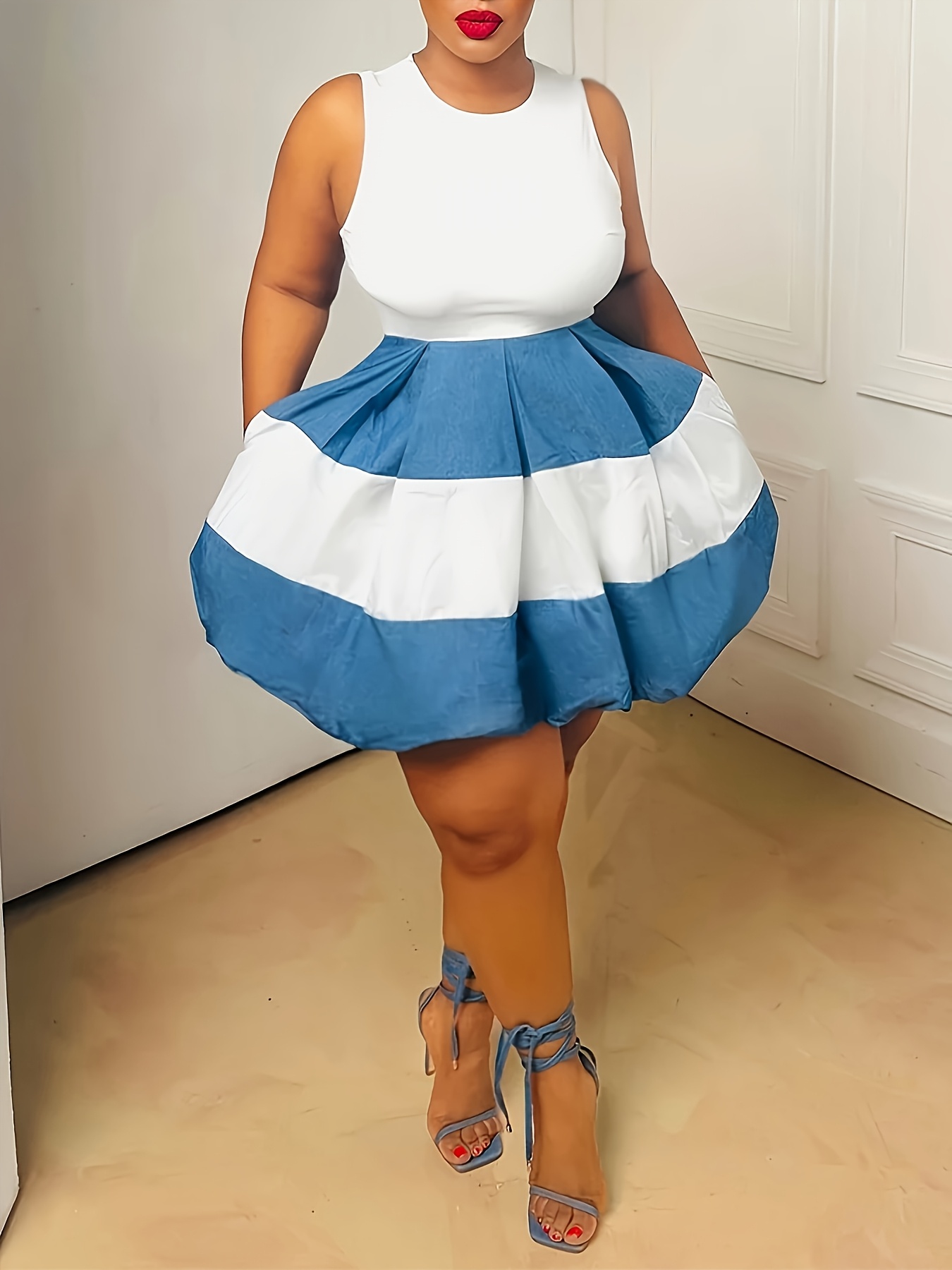 chinese dress ladies Oma Bubble Hem Dress
