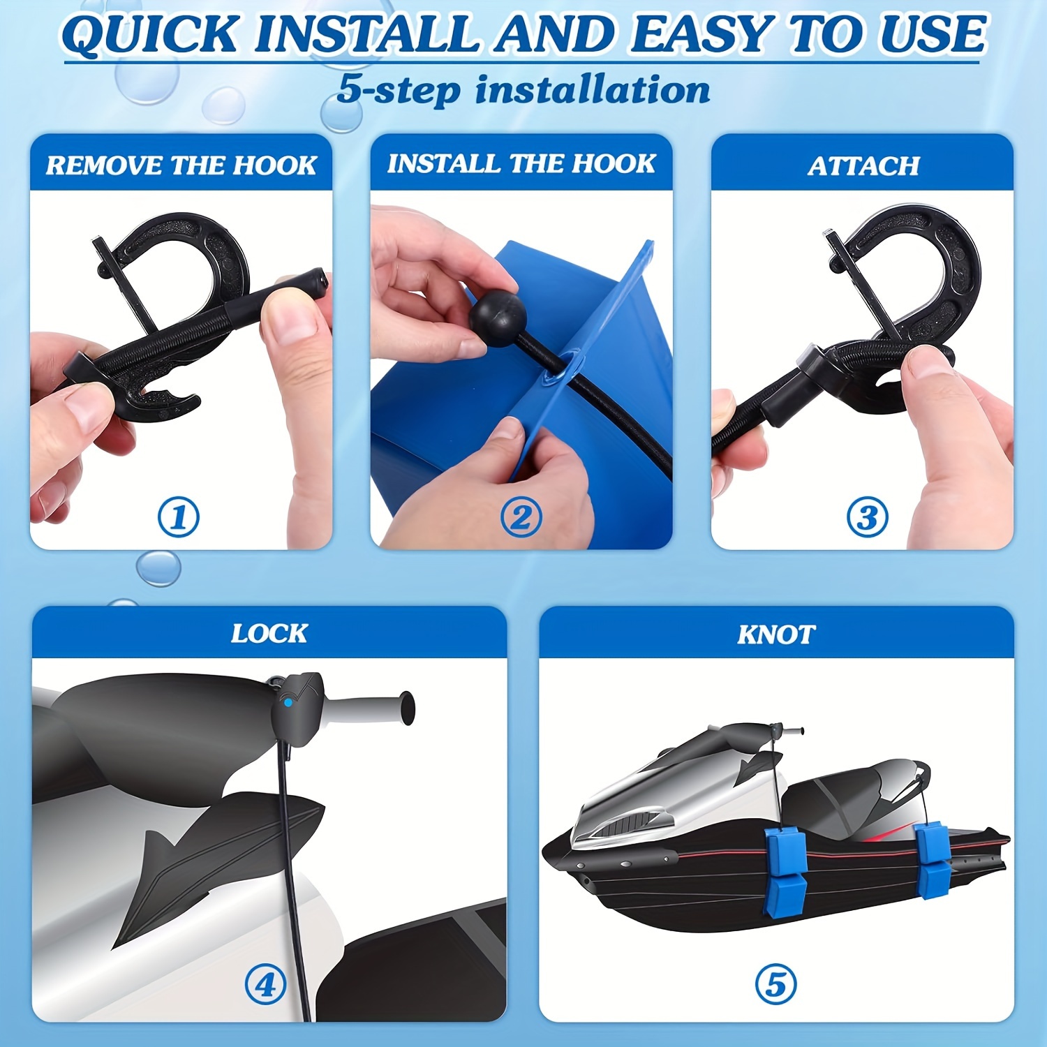 PWC Bootsfender Mit Elastischen Kordeln - Jetski Schutz Für Dock & Anleger