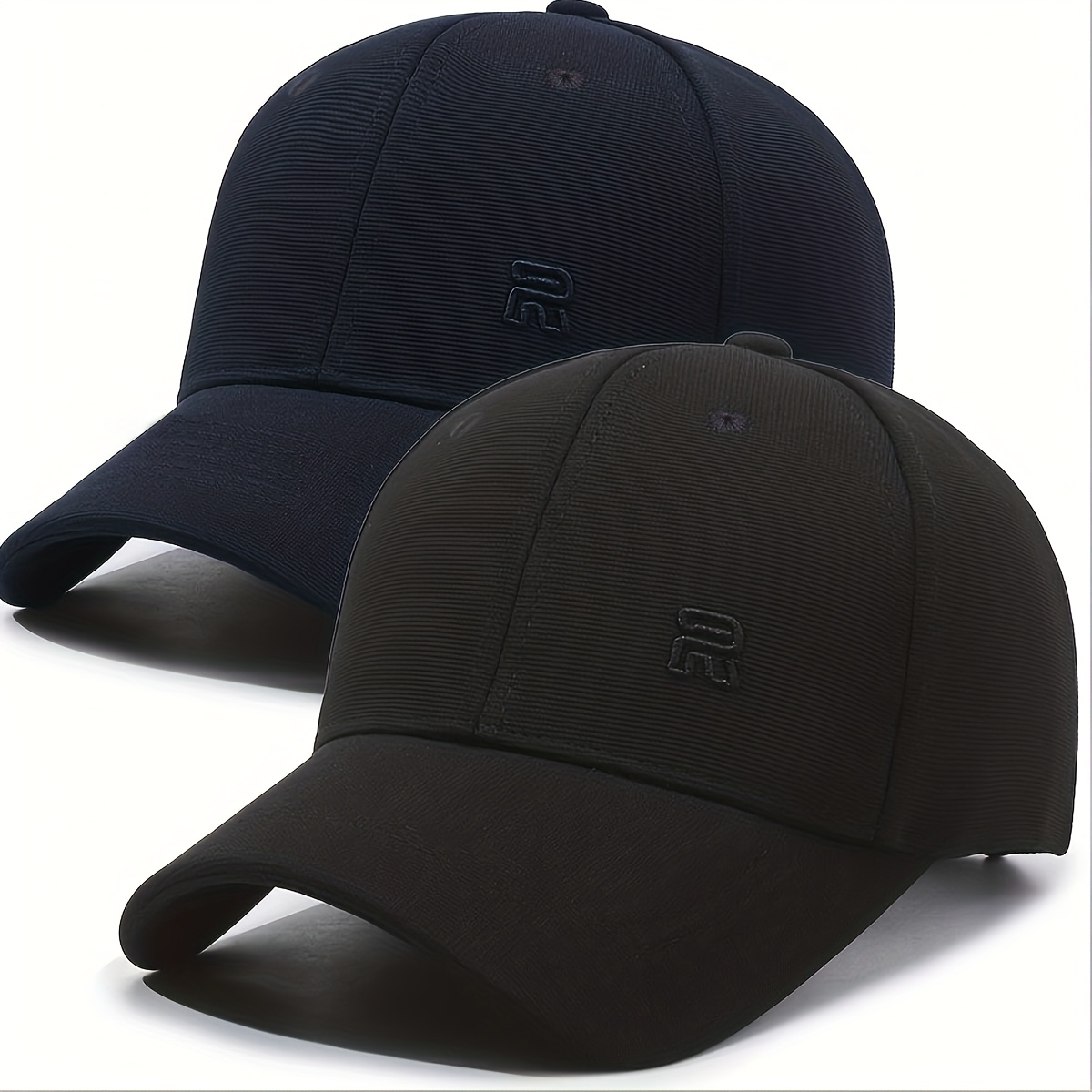 E-shop 2 Neue modische Baseballkappen, dünn und atmungsaktiv, Schnabelkappen, Outdoor-Sonnenschutzkappen, geeignet für Wandern, Reisen,