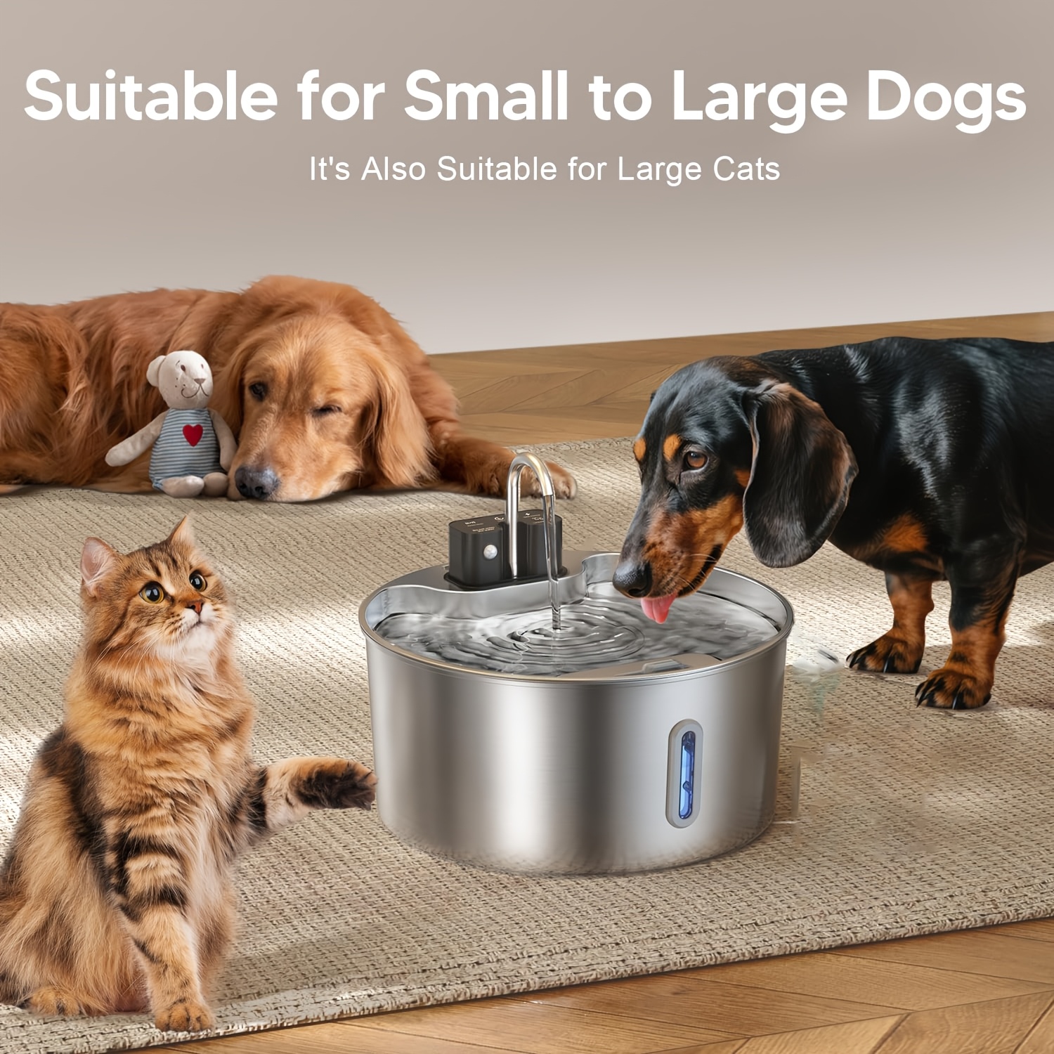 7l wireless cat water fountain a battery operated stainless - Temu